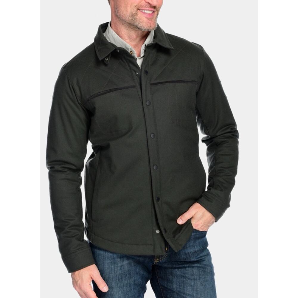 Fisher + Baker Slate Gray Birmingham CPO Water Resistant Wool Jacket Small
